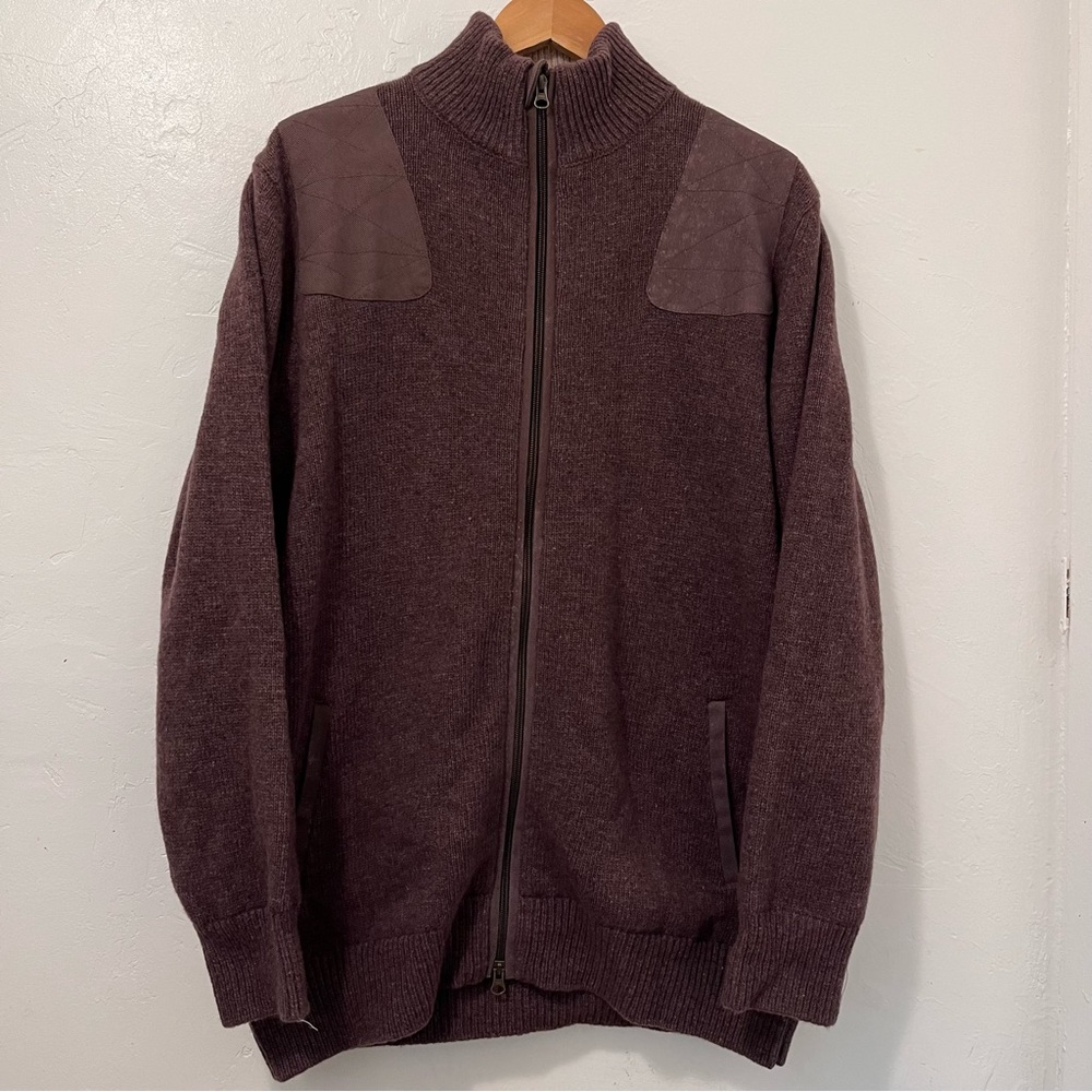 BERETTA MEN'S BROWN WOOL BLEND HUNTING, SHOOTING FULL ZIP JACKET,‎ SIZE M